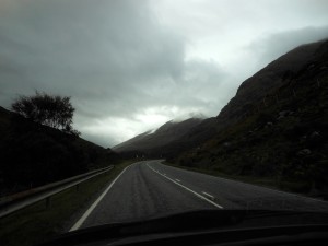 A view from the car while driving through the Isle of Skye in Scotland. Photo by Alexas Orcutt.